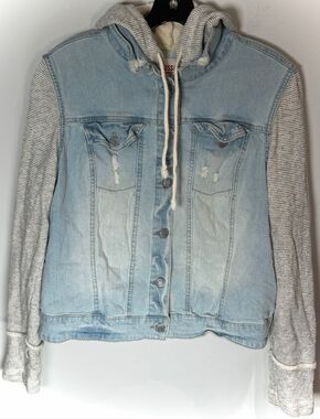 Mossimo denim hooded jacket size XL